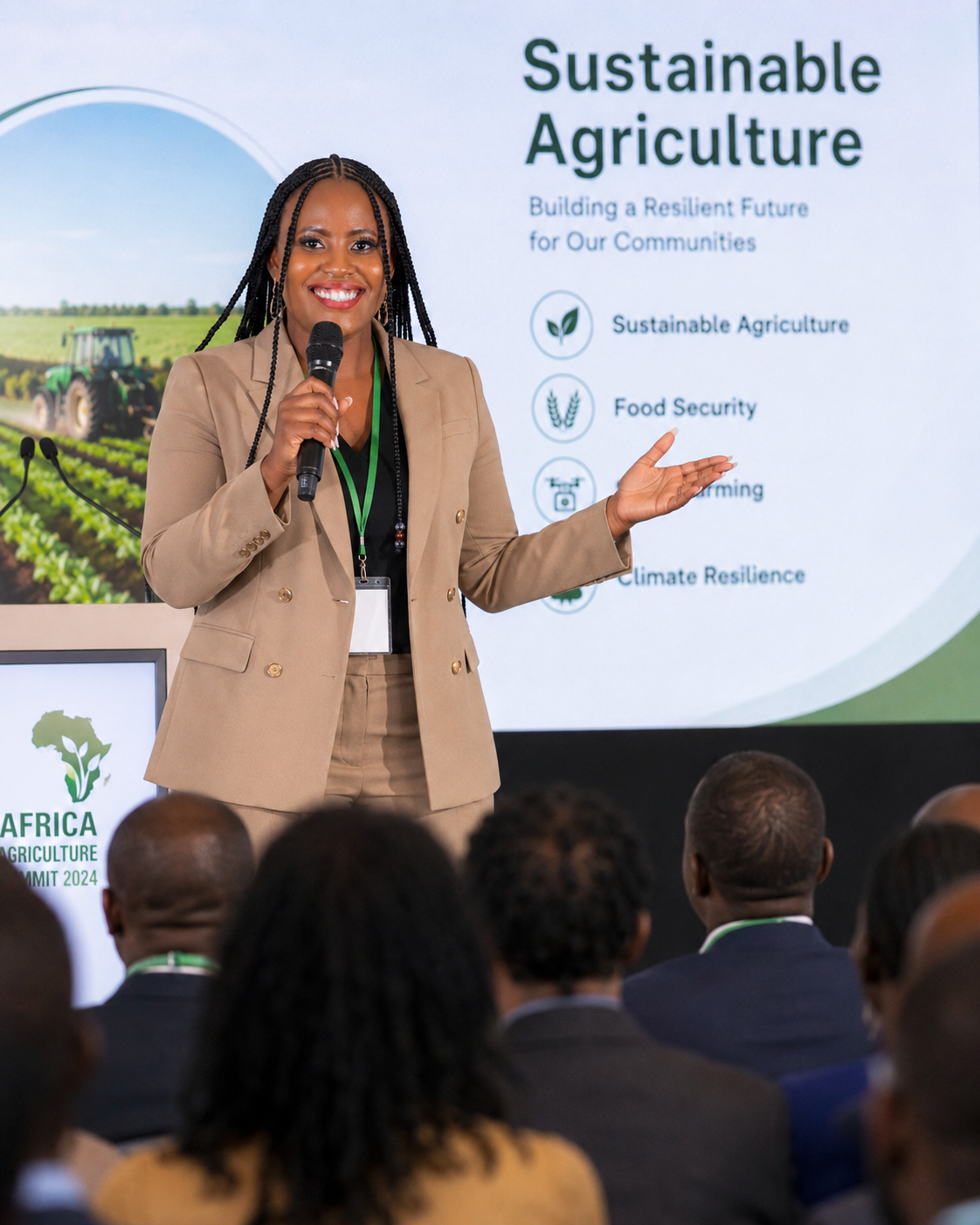 Dorothy Kamarunga speaking at the Africa Agriculture Summit 2024